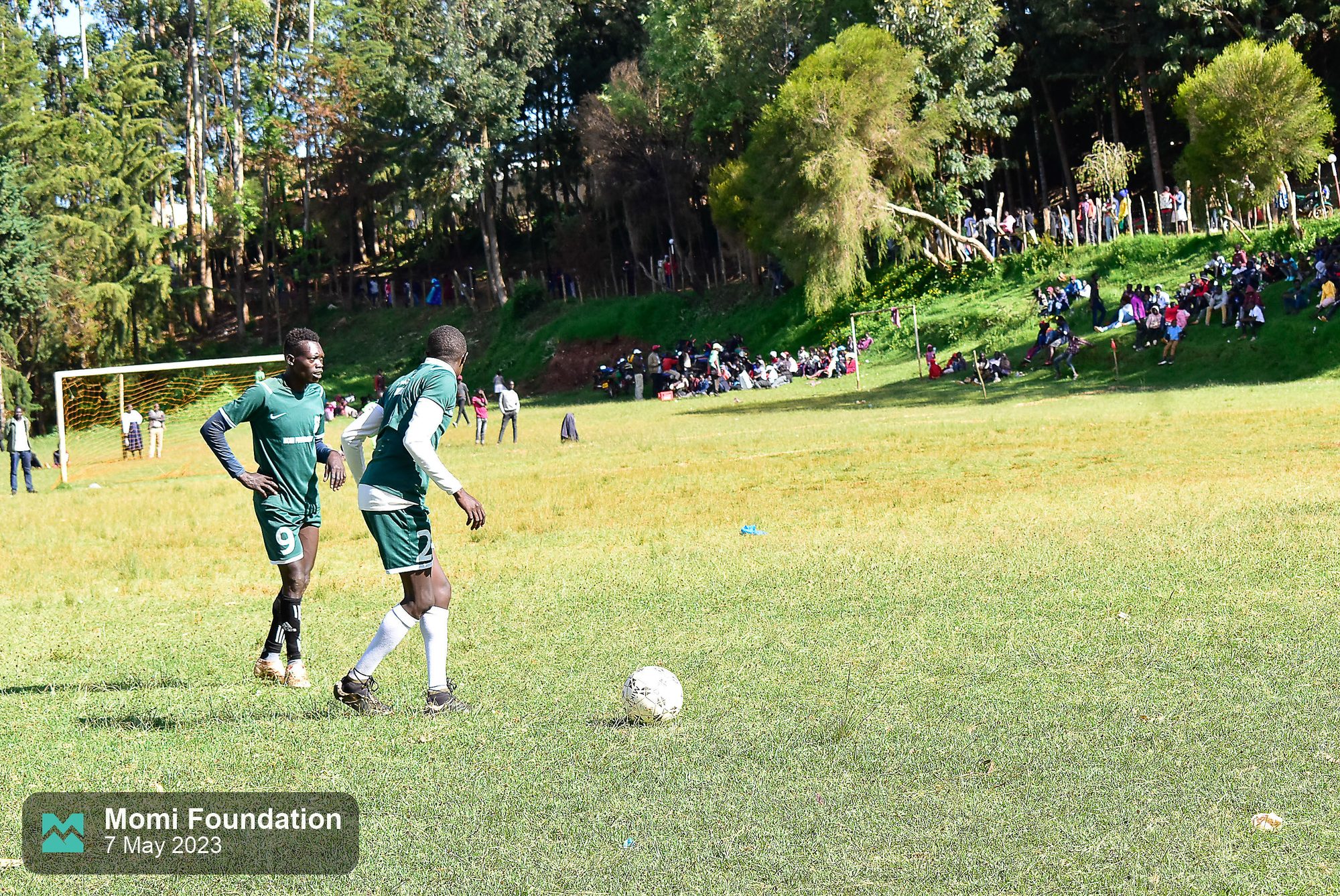A player on the ball during the men's match at the second MOMI football tournament