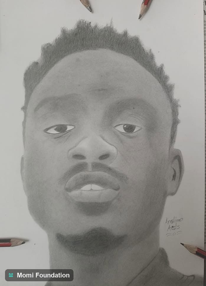 Kipchumba, a pencil portrait by Anselimo Arts